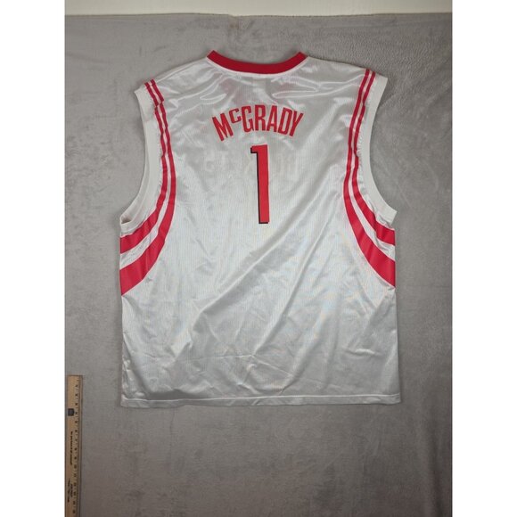 Houston Rockets Jersey Mens 4XL White Red NBA Basketball Reebok Tracy McGrady #1 - Picture 10 of 10